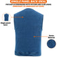 Men's Motorcycle Blue Denim Club Style Vest No Collar 702