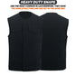 Men's Motorcycle Black Denim Club Style Vest No Collar 500